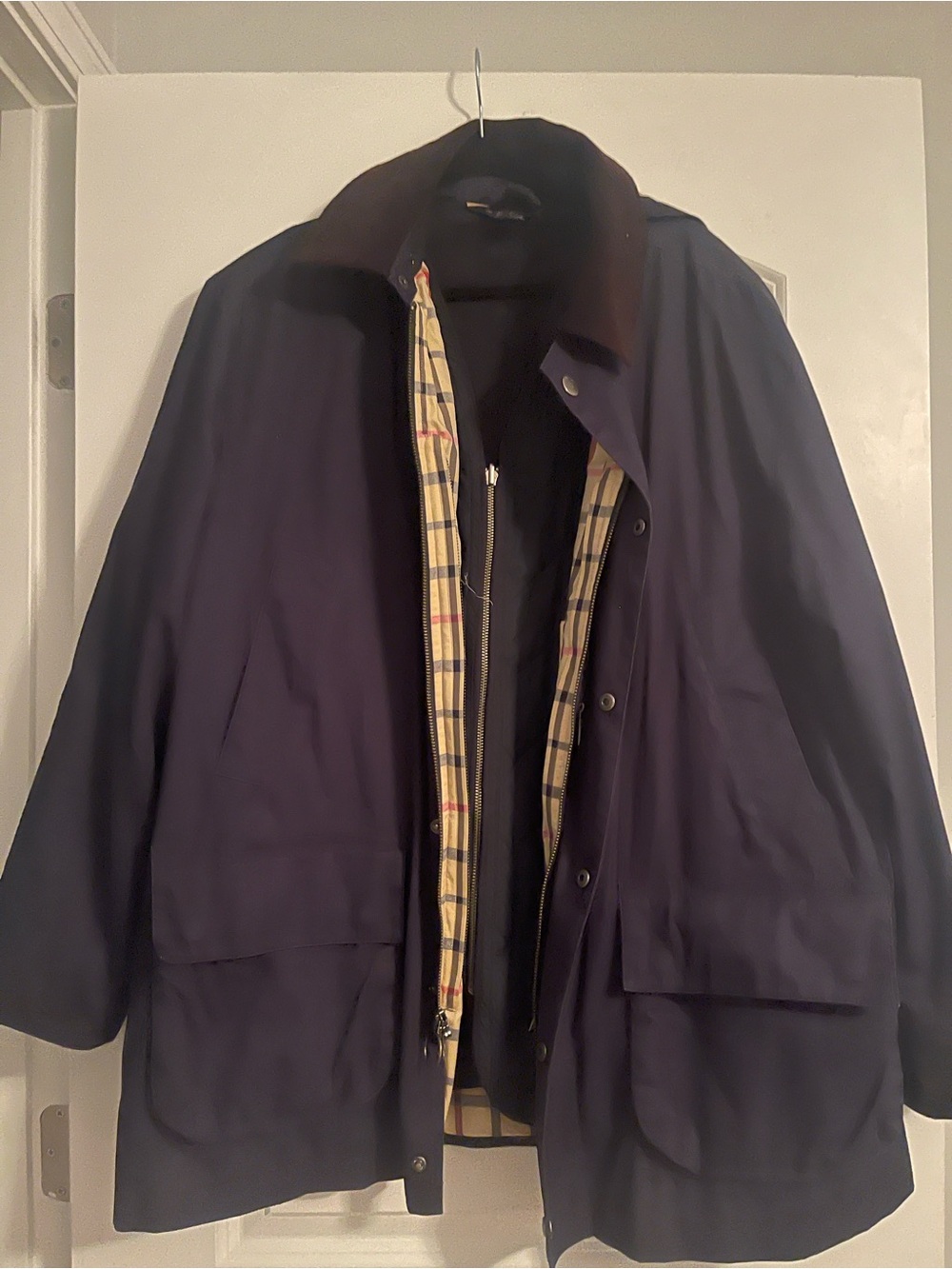 Brooks Brothers Navy Barn Field Jacket Removable Quilted Vest Liner Size L